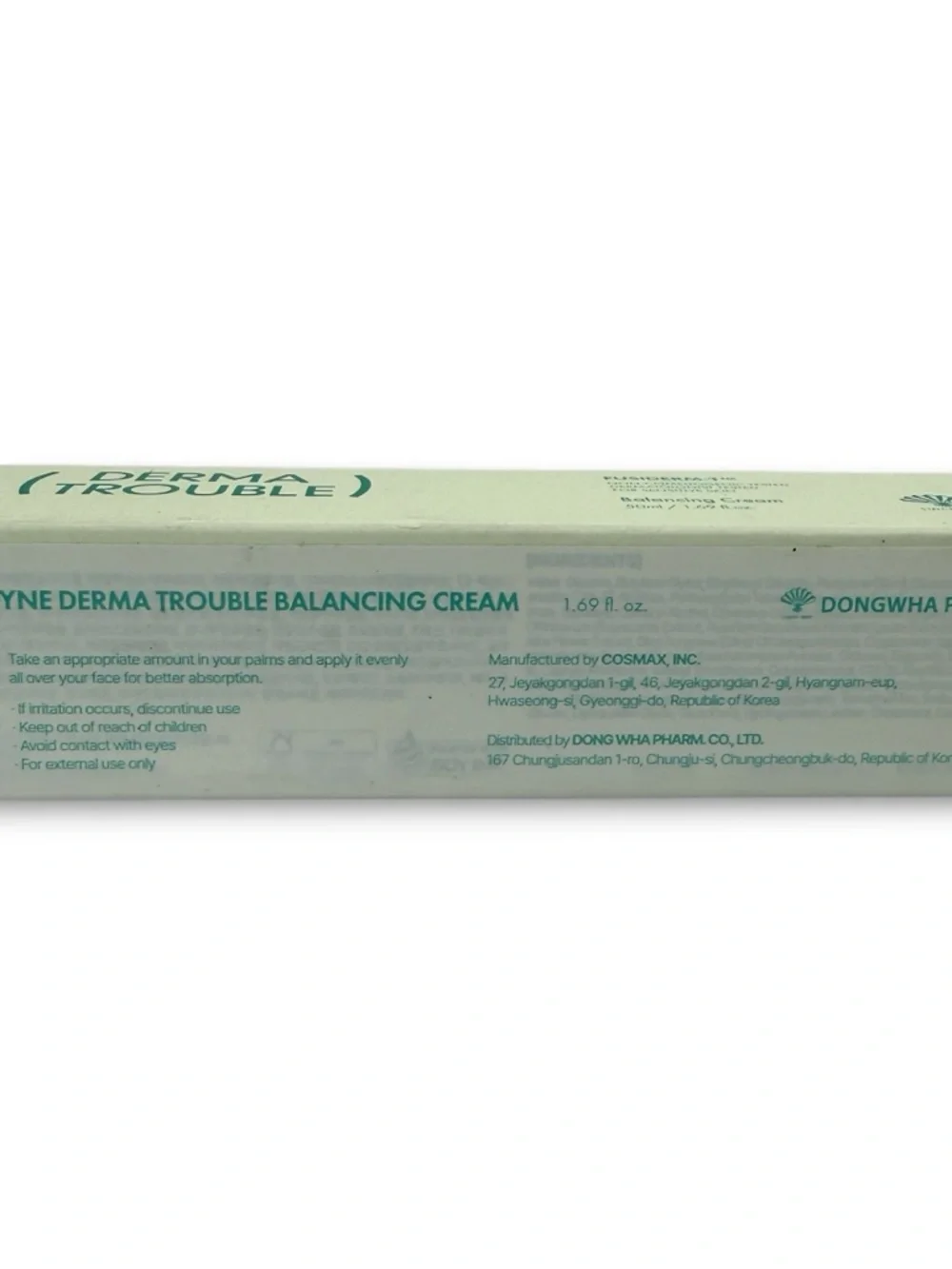 FUSIDYNE Derma Trouble Balancing Cream 1.7oz 10,000ppm Acne Moisturizer EXP 1/27